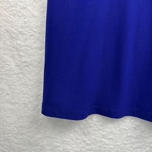 Lauren Ralph Lauren Twist Knot Dress Size 12 Purple Stretchy Sleeveless Career - Picture 2 of 10